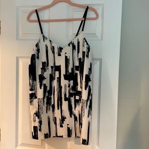 Aqua | navy patterned mini dress